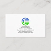 Eenvoudige stijlvolle Button CEO Founder Visitekaartje (Achterkant)
