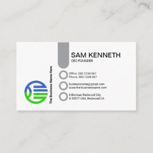 Eenvoudige stijlvolle Button CEO Founder Visitekaartje