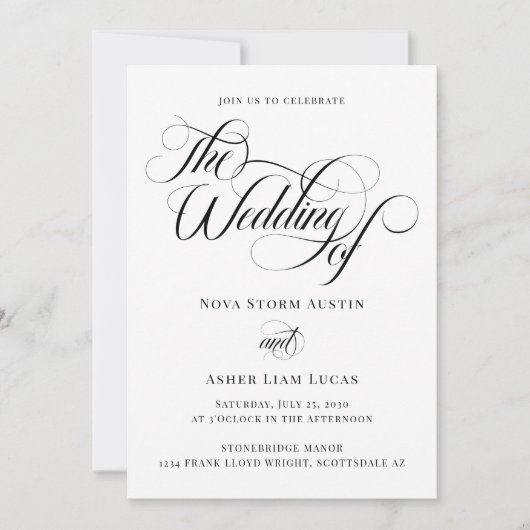 Eenvoudige stijlvolle elegante alles in één QR-cod Kaart (Voorkant)