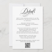 Eenvoudige stijlvolle elegante alles in één QR-cod Kaart (Achterkant)