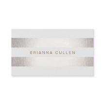 Eenvoudige stijlvolle FAUX Silver en White Striped