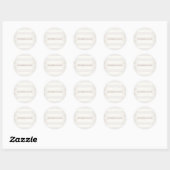 Eenvoudige stijlvolle FAUX Silver en White Stripes Ronde Sticker (Vel)