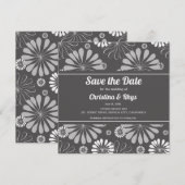 Eenvoudige stijlvolle Floral slaat de datum op Save The Date (Voorkant / Achterkant)