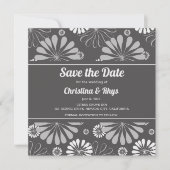 Eenvoudige stijlvolle Floral slaat de datum op Save The Date (Voorkant)