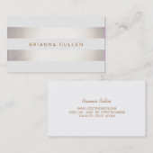 Eenvoudige stijlvolle Folie met strips elegant Visitekaartje (Voorkant / Achterkant)