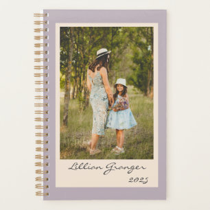 Eenvoudige stijlvolle gedempte Lila gepersonalisee Planner