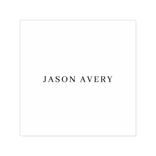 Eenvoudige stijlvolle gedrukte serienaam Modern Zelfinktende Stempel (Design)