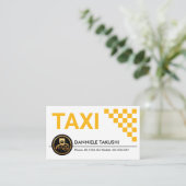 Eenvoudige stijlvolle gele belastingcontroledozen visitekaartje (Staand voorkant)