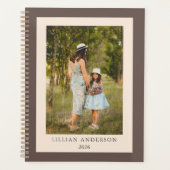 Eenvoudige stijlvolle gepersonaliseerde foto Boho  Planner (Voorkant)