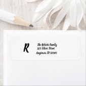 Eenvoudige stijlvolle gepersonaliseerde monogramle etiket (Insitu)