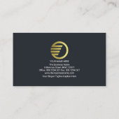 Eenvoudige stijlvolle Gold Buttonnen Tab CEO Found Visitekaartje (Achterkant)