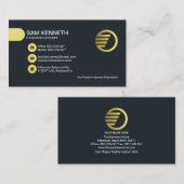 Eenvoudige stijlvolle Gold Buttonnen Tab CEO Found Visitekaartje (Voorkant / Achterkant)