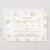 Eenvoudige, stijlvolle gouden bruiloft-verlofparti kaart (Voorkant)