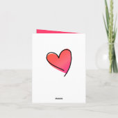 Eenvoudige Stijlvolle Hart Huwelijk Dank Je Bedankkaart (Achterkant)