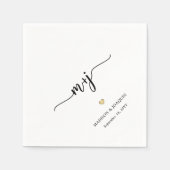 Eenvoudige Stijlvolle Initialen Moderne Monogramme Servet (Voorkant)