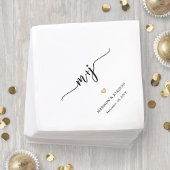 Eenvoudige Stijlvolle Initialen Moderne Monogramme Servet