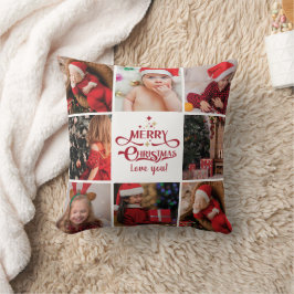 Eenvoudige & Stijlvolle Kerstfoto Collage Gooi Pil Kussen