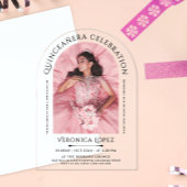 Eenvoudige stijlvolle klassieke Quince foto en zwa Acryl Uitnodigingen