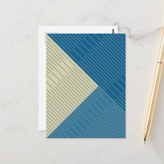 Eenvoudige stijlvolle lijnen 2 briefkaart (Voorkant / Achterkant in situ)