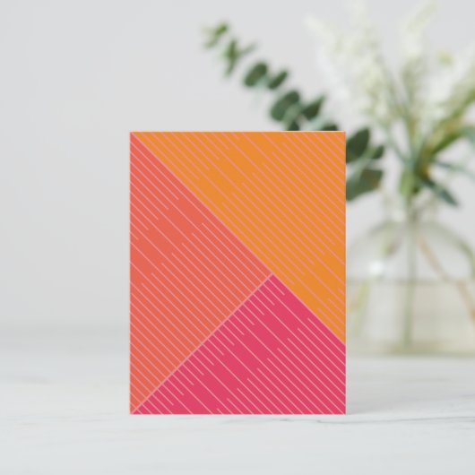 Eenvoudige stijlvolle lijnen 2 briefkaart (Staand voorkant)