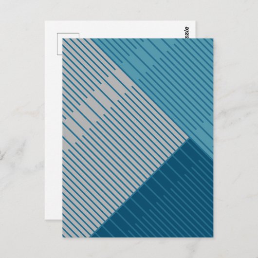 Eenvoudige stijlvolle lijnen briefkaart (Voorkant / Achterkant)