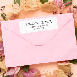 Eenvoudige stijlvolle minimalistische adresetikett etiket