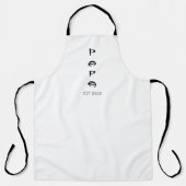 Eenvoudige stijlvolle minimalistische papa vaders  schort (Voorkant)
