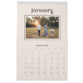 Eenvoudige stijlvolle moderne kalender (Jan 2026)