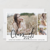 Eenvoudige Stijlvolle Moderne Klasse van 2024 Afst Kaart (Voorkant)