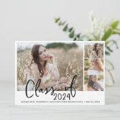 Eenvoudige Stijlvolle Moderne Klasse van 2024 Afst Kaart (Staand voorkant)