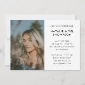 Eenvoudige Stijlvolle Moderne Klasse van 2024 Afst Kaart (Achterkant)