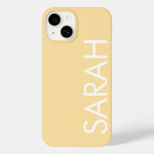 Eenvoudige Stijlvolle Moderne Klassieke Naam Cream Case-Mate iPhone 14 Hoesje