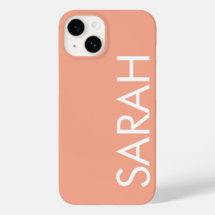 Eenvoudige Stijlvolle Moderne Klassieke Naam PEACH Case-Mate iPhone 14 Hoesje