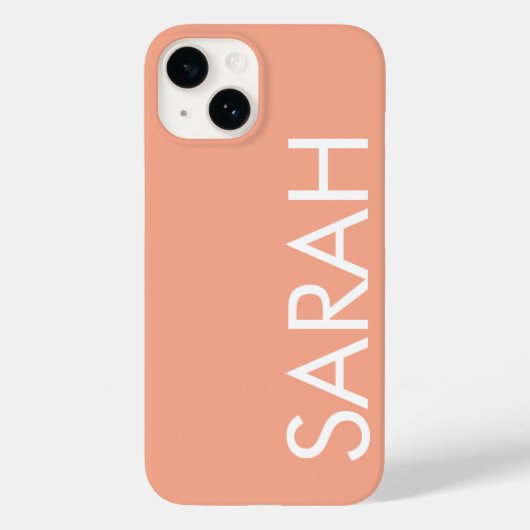 Eenvoudige Stijlvolle Moderne Klassieke Naam PEACH Case-Mate iPhone Case (Achterkant)