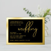 Eenvoudige Stijlvolle Moderne Minimalistische Scri Folie Uitnodiging (Staand Voorkant)