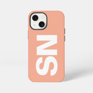 Eenvoudige Stijlvolle Moderne Naam Minimale Perzik iPhone 13 Mini Hoesje