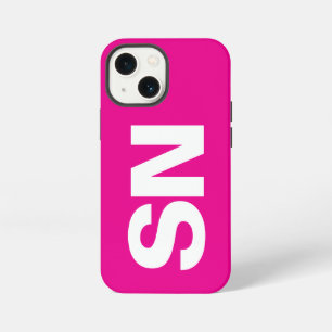 Eenvoudige stijlvolle moderne naam Minimale roze k iPhone 13 Mini Hoesje