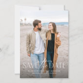 Eenvoudige stijlvolle moderne verticale foto sla d magnetische uitnodiging (Voorkant)