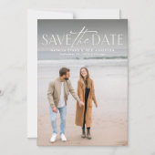 Eenvoudige stijlvolle moderne verticale foto sla d magnetische uitnodiging (Voorkant)