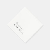 Eenvoudige stijlvolle namen bruid en bruidegom Log Servet (Hoek)