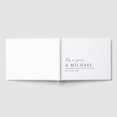 Eenvoudige stijlvolle namen Moderne minimale bruil Gastenboek (Volledig)