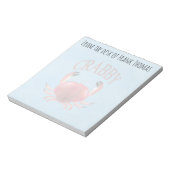 Eenvoudige stijlvolle Natuur Crabby Typografie Notitieblok (Linkerzijde)