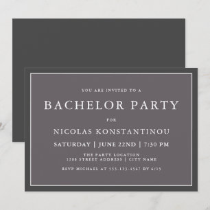 Eenvoudige, stijlvolle, neutrale, donkergrijze vri kaart