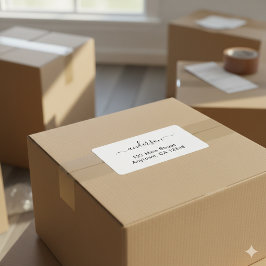 Eenvoudige stijlvolle op maat gedrukte adressticke etiket