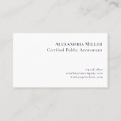 Eenvoudige stijlvolle professional visitekaartje (Voorkant)