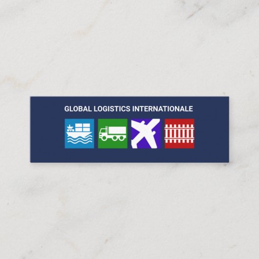 Eenvoudige, stijlvolle, professionele retro-logist mini visitekaartje (Voorkant)