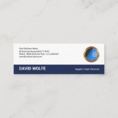 Eenvoudige, stijlvolle, professionele retro-logist mini visitekaartje (Achterkant)