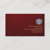 Eenvoudige stijlvolle Red Grunge Gold Stripe Found Visitekaartje (Achterkant)