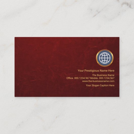 Eenvoudige stijlvolle Red Grunge Gold Stripe Found Visitekaartje (Achterkant)