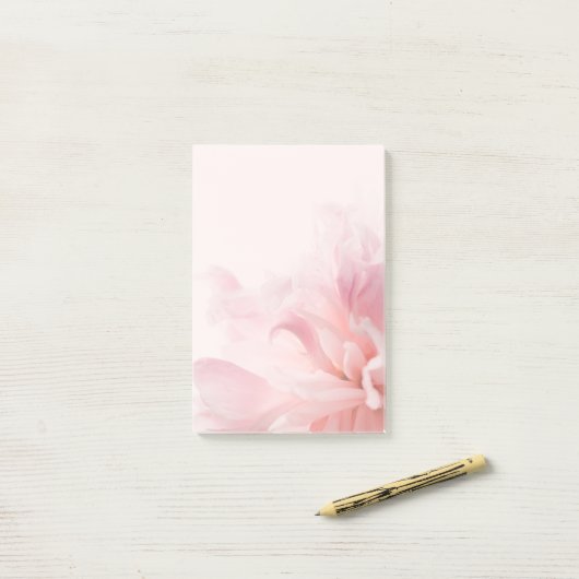 Eenvoudige Stijlvolle Roze Bloemen Botanisch Post-it® Notes (Op bureau)